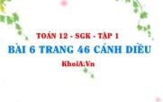 Bài 6 trang 46 Toán 12 tập 1 Cánh Diều